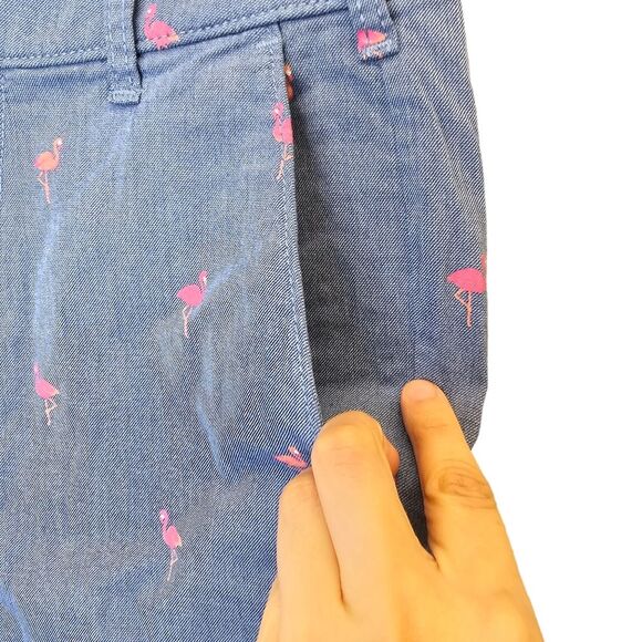 NWT Hollister Men's 28 Blue Pink Epic Flex Flamingo Flat Front Shorts 7" - Picture 5 of 15